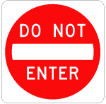 r5-1 do not enter sign